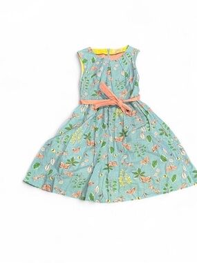 Mini Boden Girls Blue Floral Dress Size 7-8Y